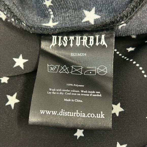 Disturbia Celestial Midi Kimono Dress Black & White constellation print  US 6 - Picture 10 of 12